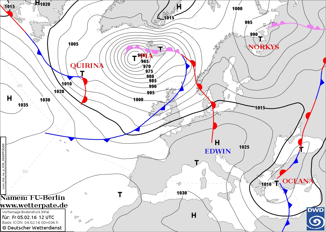 4 FEBBRAIO 2016 PREVISIONI METEO