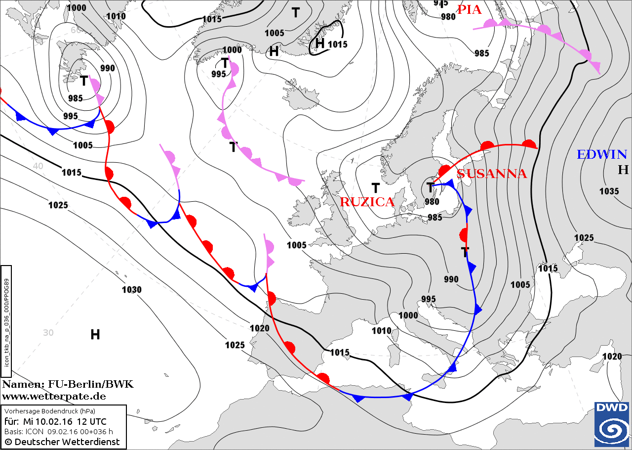 9 FEBBRAIO 2016 PREVISIONI METEO