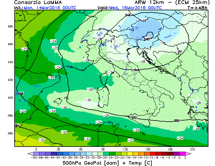 14 MARZO 2016 PREVISIONI METEO