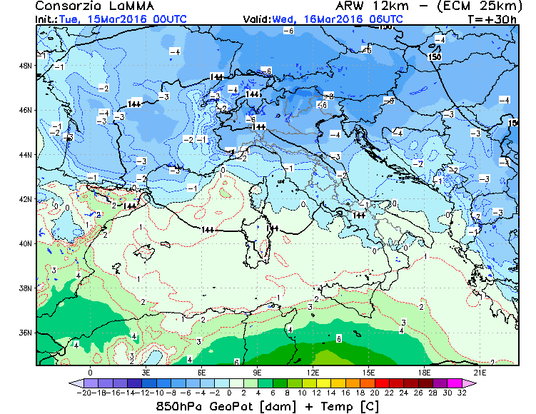 15 MARZO 2016 PREVISIONI METEO