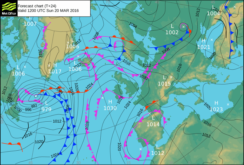 19 MARZO 2016 PREVISIONI METEO