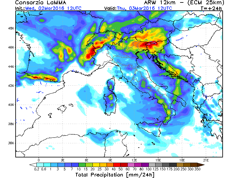 2 MARZO 2016 PREVISIONI METEO