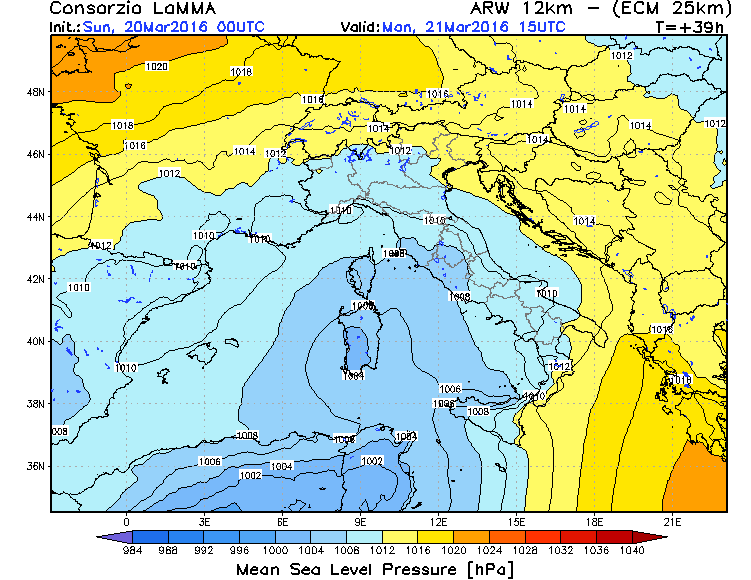 20 MARZO 2016 PREVISIONI METEO