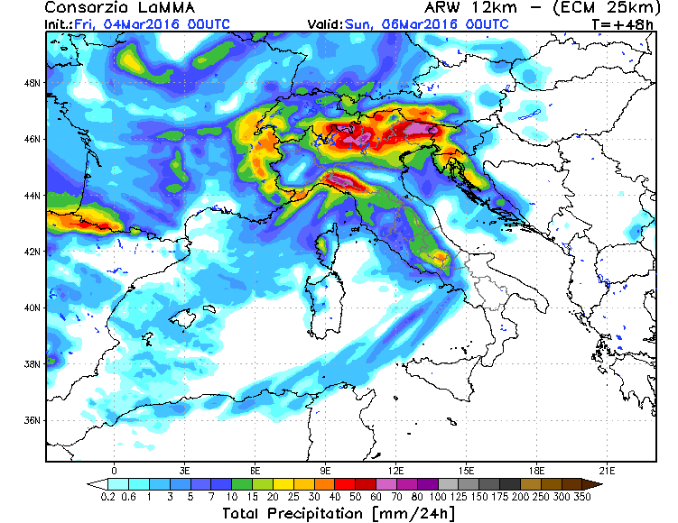 4 MARZO 2016 PREVISIONI METEO