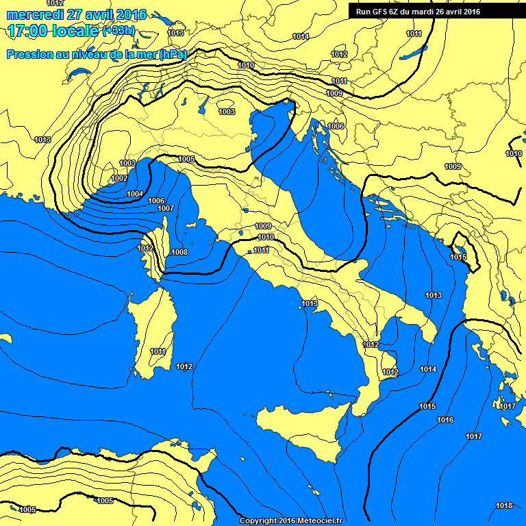 26 MAGGIO 2016 PREVISIONI METEO