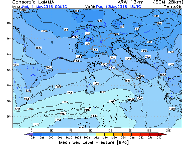 11 MAGGIO 2016 PREVISIONI METEO