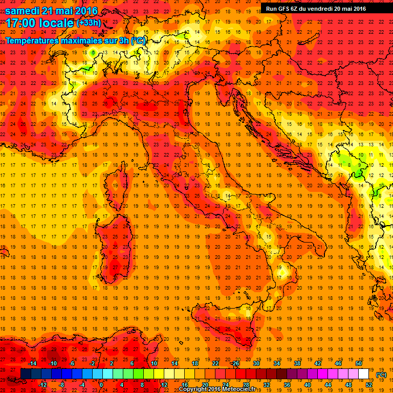 20 MAGGIO 2016 PREVISIONI METEO