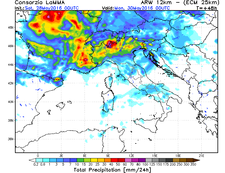 28 MAGGIO 2016 PREVISIONI METEO