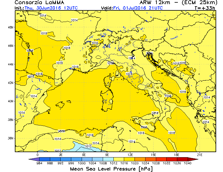 30 GIUGNO 2016 PREVISIONI METEO