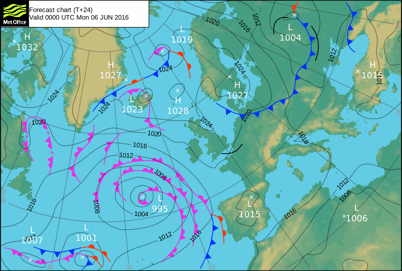 5 GIUGNO 2016 PREVISIONI METEO