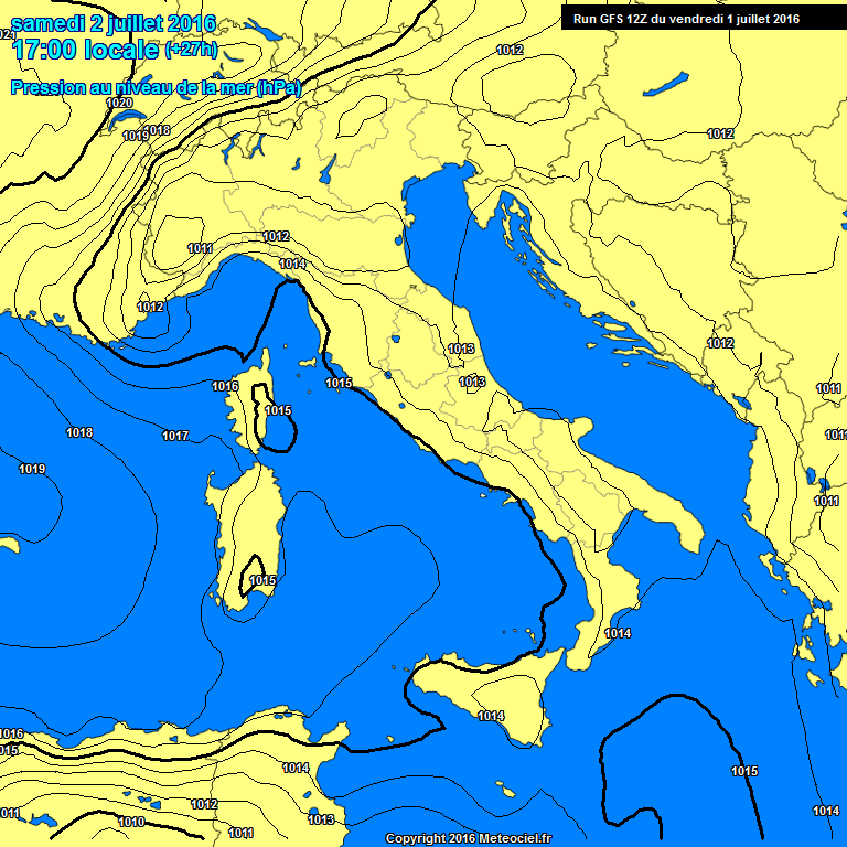 1 LUGLIO 2016 PREVISIONI METEO