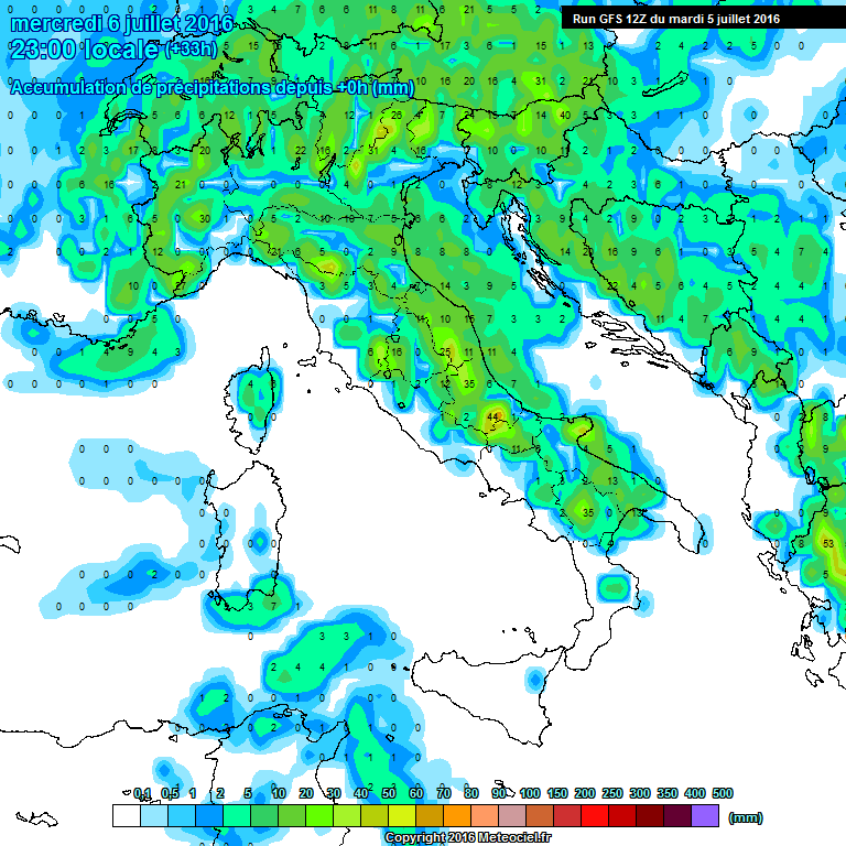 5 LUGLIO 2016 PREVISIONI METEO