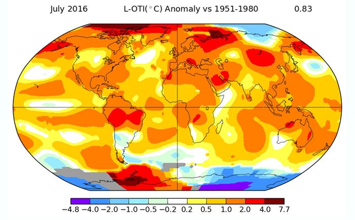 buongiorno. Potreste per favore caricare la foto in allegato per cms e browser? La foto è fornita dalla NASA e ha credit: NASA GISS Titolo: luglio 2016 è il mese più caldo mai registrato Grazie, Laura