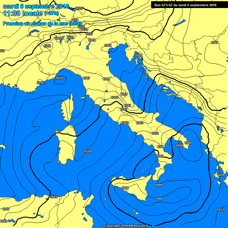 5 SETTEMBRE 2016 PREVISIONI METEO