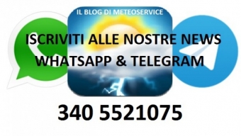 Il blog di Meteoservice sbarca su Whatsapp & Telegram: Iscrivetevi!