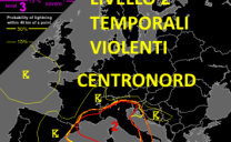 Forte maltempo per 24 h al centronord, dopo Liguria e Toscana il maltempo avanza verso est