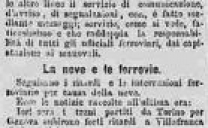 La nevicata del 14 Gennaio 1883 a Torino, problemi al Telegrafo