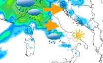 Piogge domani al nord e sulle regioni centrali tirreniche anche intense sulla Liguria.