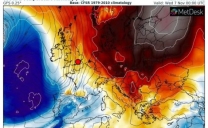 Continua l’anomalia positiva della temperatura su gran parte dell’Europa.