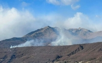 Incendio sul Mombarone, vicino a Ivrea