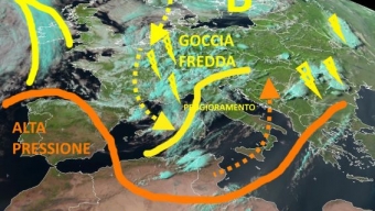 Nucleo freddo in entrata nel Mediterraneo, temporali a ripetizione da nord a sud