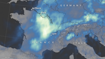 I nubifragi di Francia visti dallo Spazio