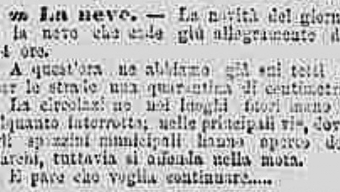 Torino, neve del 10 Gennaio 1883, quaranta centimetri