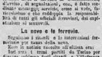La nevicata del 14 Gennaio 1883 a Torino, problemi al Telegrafo