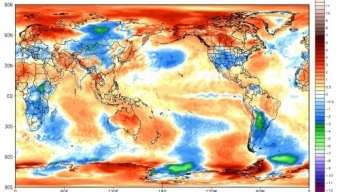 La temperatura scende a livello globale