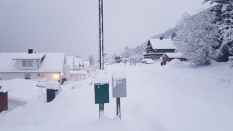 Grande Nevicata a Fine Ottobre a Tromso in Norvegia