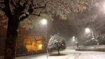 Foto nevose di Saluzzo in provincia di Cuneo