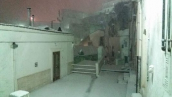 Neve sul Gargano in Puglia.