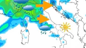 Piogge domani al nord e sulle regioni centrali tirreniche anche intense sulla Liguria.