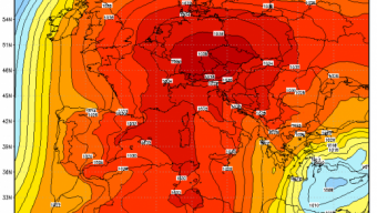 Bolla di calore sull’Europa occidentale: alcune temperature rilevate nel pomeriggio di martedi 26