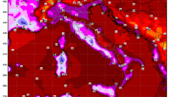 Caldo ESTREMO E STORICO al nord, con tanta umidità: superati i 40°C dal Piemonte all’Emilia, 44°C in Alto Adige!