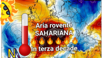 Gran caldo in Italia durante l’ultima decade di questo mese.