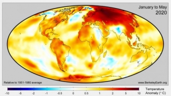 Il 2020 potrebbe risultare l’anno più caldo mai registrato a livello globale.