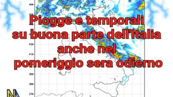⛈️⛈️Piogge, temporali e grandinate anche oggi specie nel pomeriggio sera su gran parte dell’Italia ⛈️⛈️