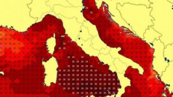 Temperature bollenti dei mari intorno al l’Italia 🔥