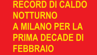 Mai fatto così caldo nella prima decade di Febbraio,NUOVO RECORD A MILANO